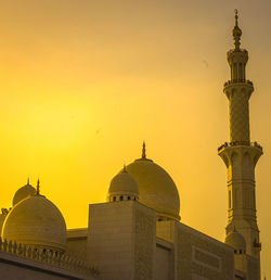 View of cathedral against sky during sunset