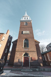 Low angle view of building against sky
