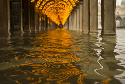 Reflection of lights on the water