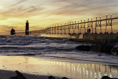 Sunset at grand haven, usa