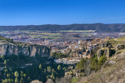 View of cuenca and neighborhood from above, spain