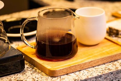 Close-up of drink on table