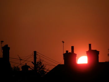 Low angle view of sky at sunset