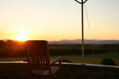 Scenic view of landscape against sky during sunset