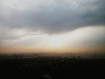 Cloudy sky over city