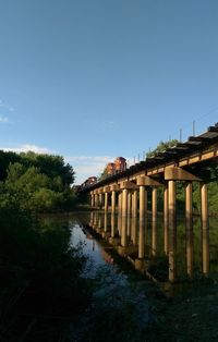 Bridge over river against sky