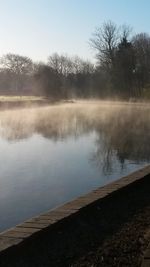 Scenic view of calm lake