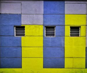 Full frame shot of multi colored building