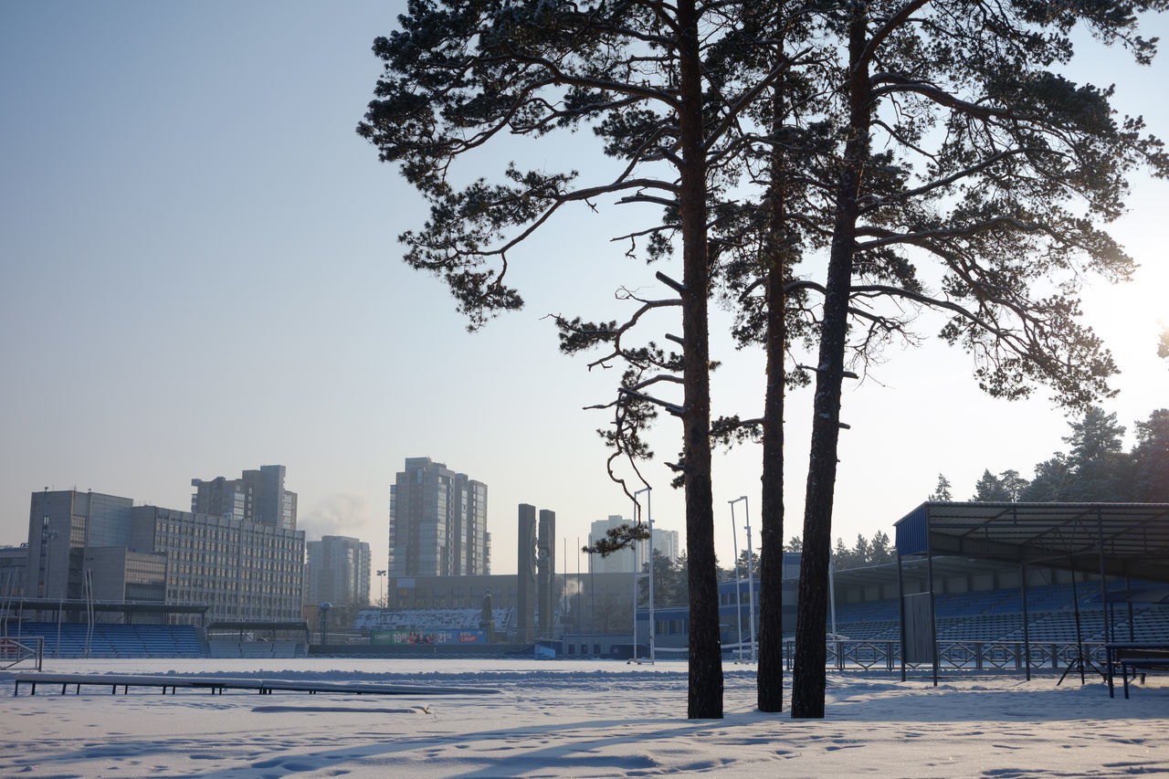 VIEW OF BUILDINGS DURING WINTER