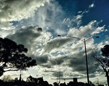 Low angle view of cloudy sky