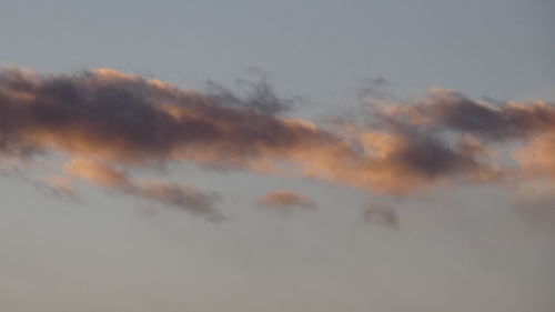 Low angle view of sky during sunset