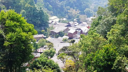 High angle view of townscape