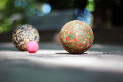 Close-up of fruits on table