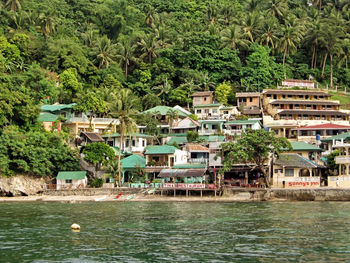 View over the bay in sabang on the philippines april 30, 2009