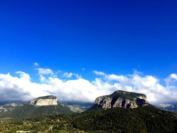 Scenic view of landscape against cloudy sky