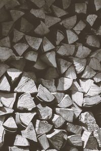 Full frame shot of firewood