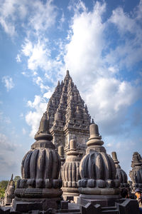 Temple against building