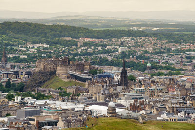 High angle view of cityscape