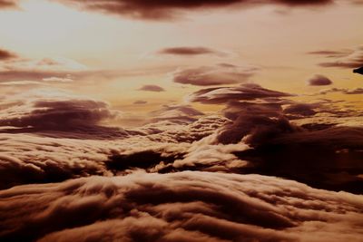 Scenic view of landscape against sky during sunset