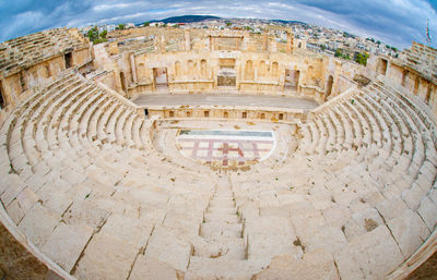 Low angle view of historic building