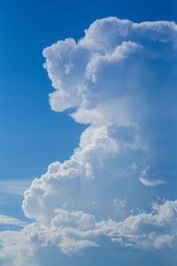 Low angle view of clouds in blue sky