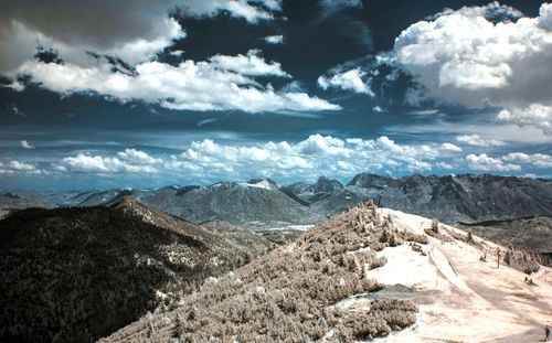 Scenic view of mountains