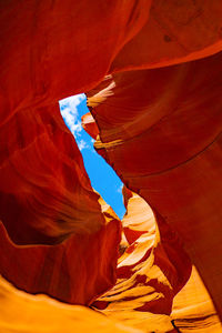 Low angle view of rock formation