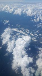 Aerial view of clouds in sky