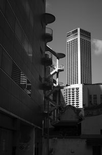 Low angle view of buildings in city