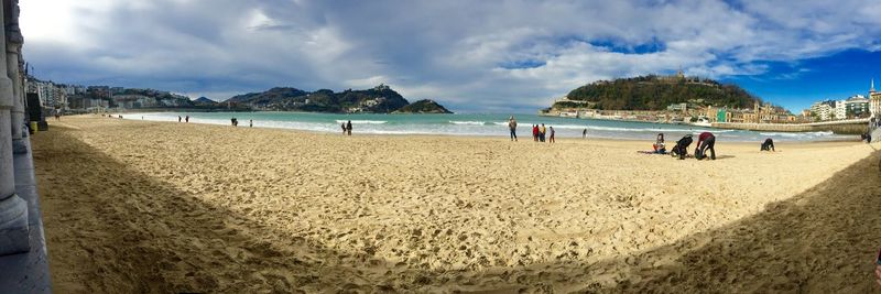 Panoramic view of beach against sky