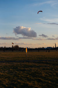 Cloudy sky over landscape