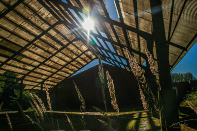 Low angle view of built structure against sky