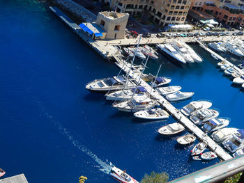 Monaco - luxury yatch harbor with blue sea