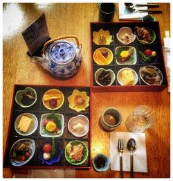 Close-up of food on table
