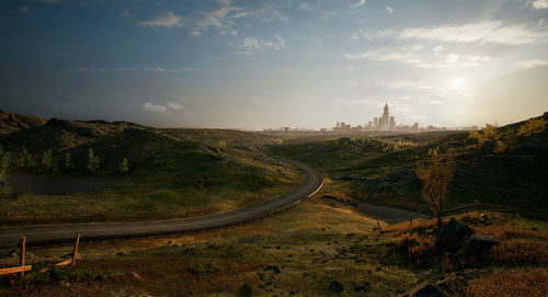 Scenic view of landscape against sky