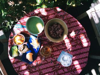 Close-up of food on table