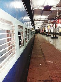 Empty railroad station platform