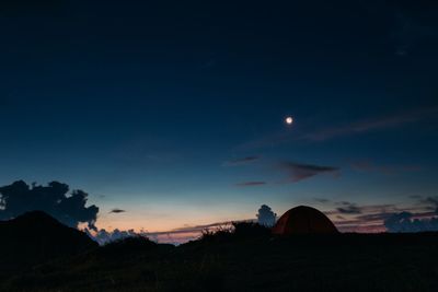 Scenic view of landscape at sunset