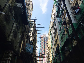 Low angle view of buildings against sky