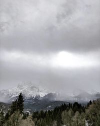 Scenic view of landscape against dramatic sky