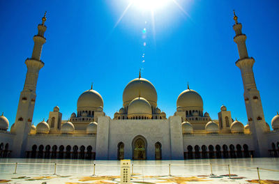 Low angle view of mosque against sky