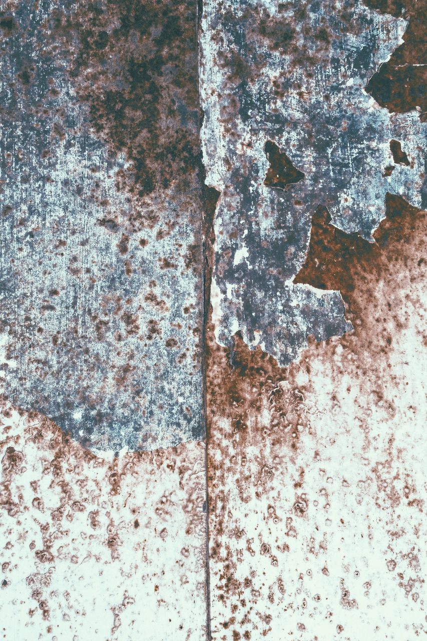 full frame, rusty, metal, textured, no people, backgrounds, close-up, day, weathered, deterioration, wall - building feature, decline, outdoors, damaged, pattern, run-down, old, rough, architecture, built structure