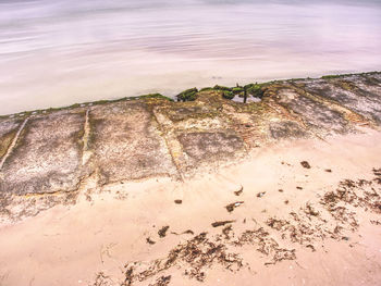 High angle view of beach