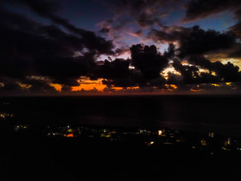 Scenic view of sky at night