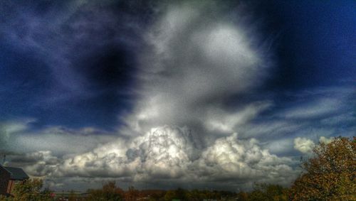 Dramatic sky over landscape