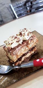 Close-up of cake on table