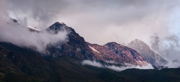 Scenic view of mountain against sky