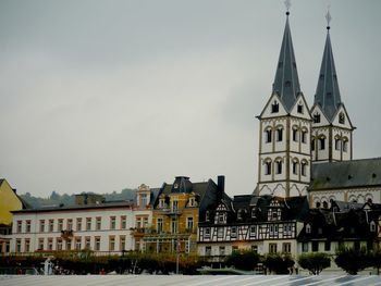 View of temple against sky in city