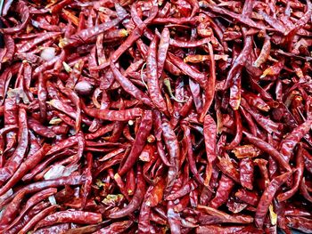 Full frame shot of red chili peppers