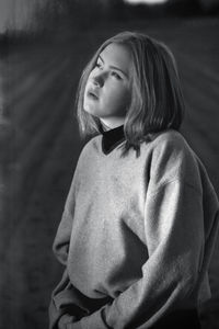 Close-up of girl looking away